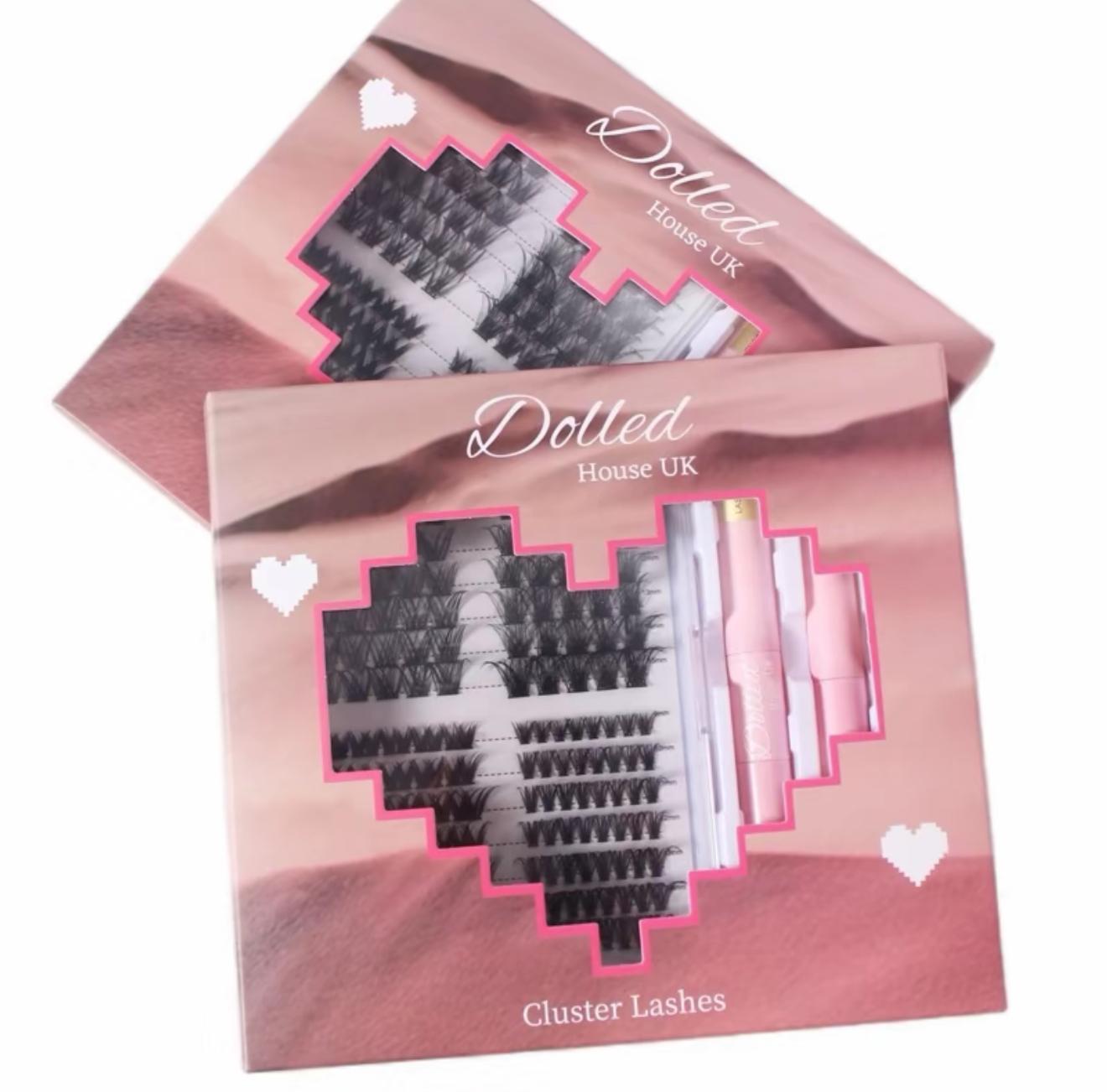 Premium Cluster Lashes Set with Application Tools - Natural Volume Lashes