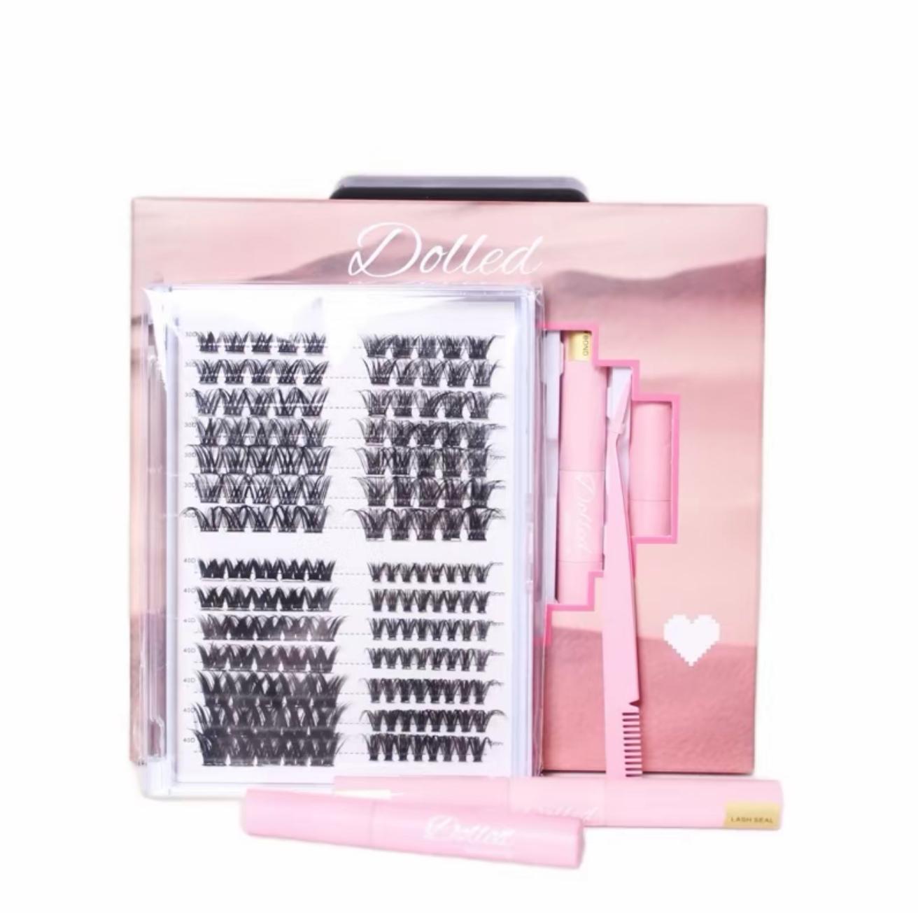Premium Cluster Lashes Set with Application Tools - Natural Volume Lashes